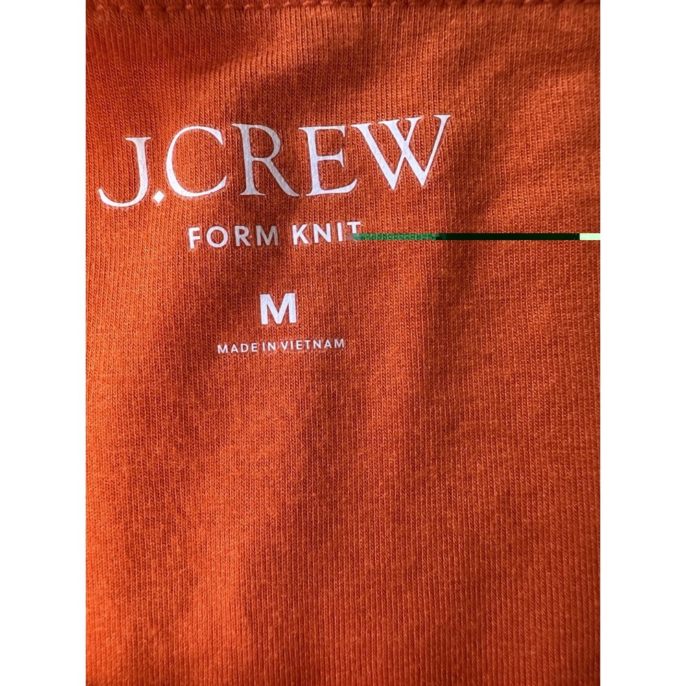J.Crew Form Knit T-Shirt Women Sz M Crew Neck Short Sleeves Orange - Picture 6 of 9